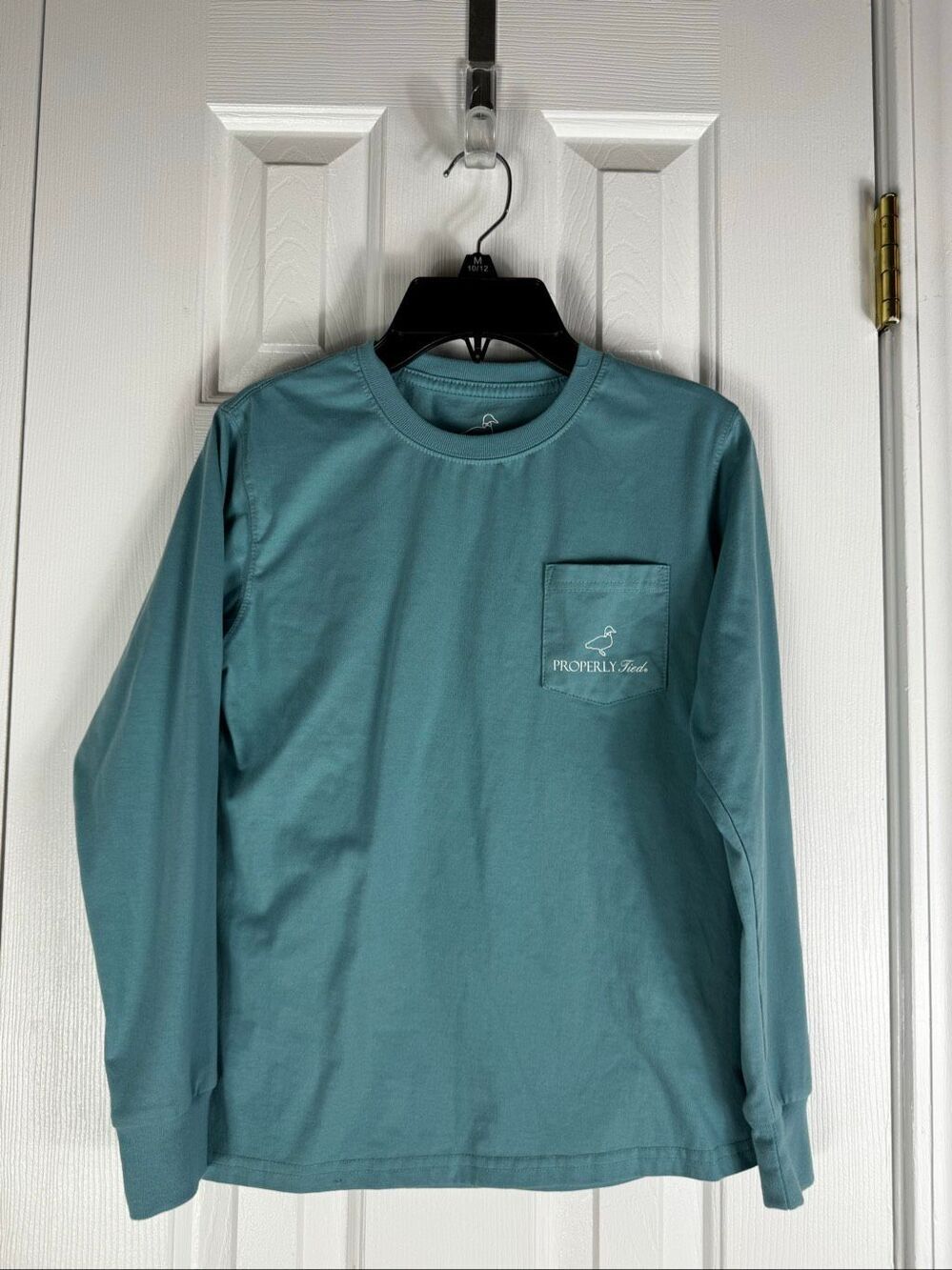 Properly Tied Boys Long Sleeve T Shirt Cowboy Boot Teal Shirt Size 8